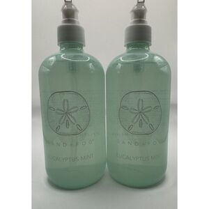 (2) Sand & Fog Eucalyptus Mint Hydrating Hand Soap with Aloe Glass Bottle